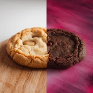 A-Do-vs.-Dont-collage-one-side-shows-perfectly-baked-cookies-with-soft-centers-and-golden-edges-while-the-other-side-features-overbaked-cookies-that-are-flat-and-dark