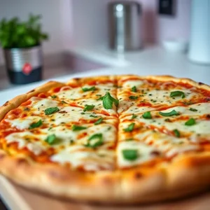 A-Dominos-pizza-topped-with-Garlic-Parmesan-sauce-garnished-with-fresh-herbs