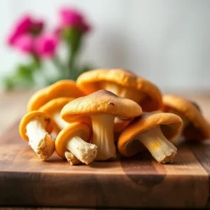 -close-up-of-fresh-chanterelle-and-porcini-mushrooms-on-a-wooden-cutting-board-highlighting-their-vibrant-colors-and-textures-recipesfair.com