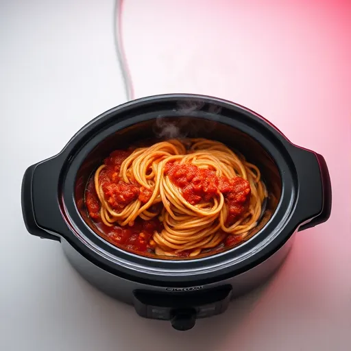 A-crockpot-with-spaghetti-sauce