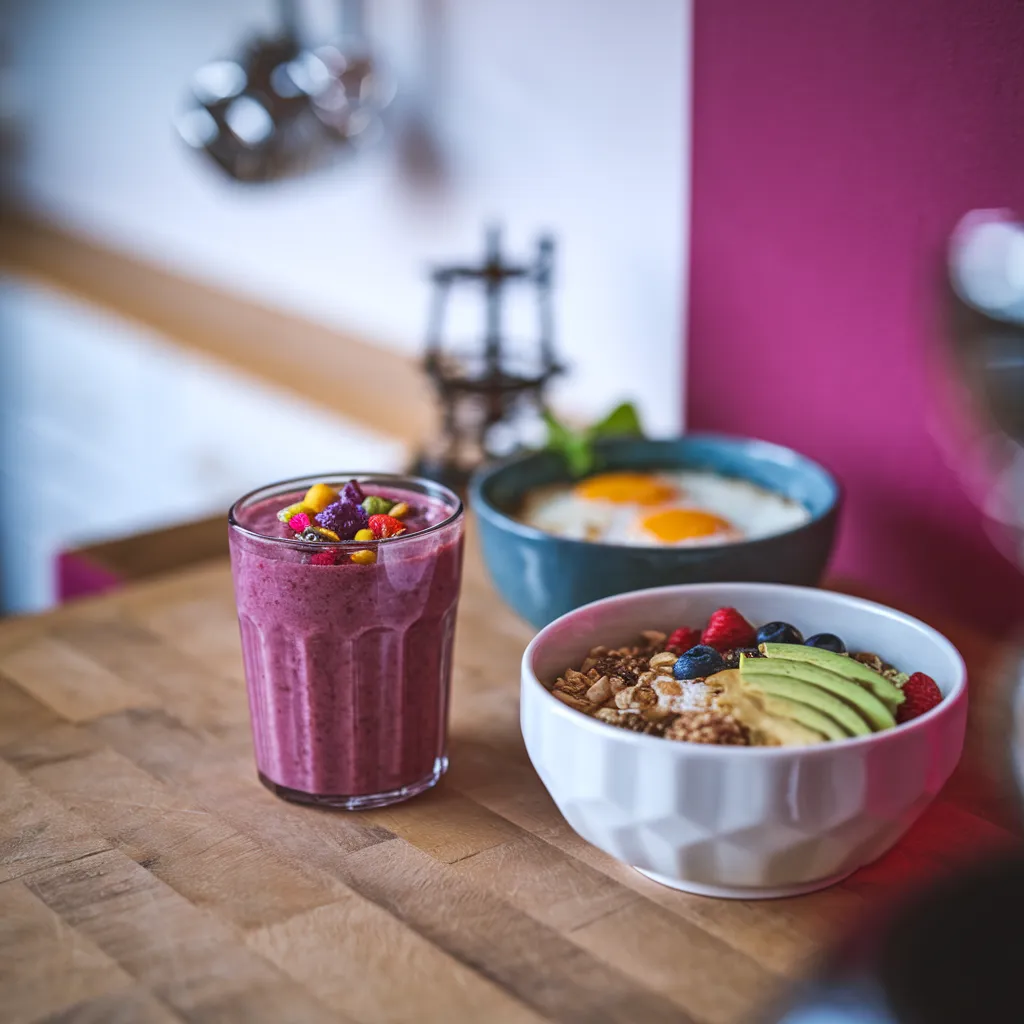 A-lineup-of-three-breakfast-bowls-a-vibrant-smoothie-bowl-with-colorful-toppings-a-warm-oatmeal-bowl-with-fruits-and-nuts-and-a-savory-bowl-with-eggs-and-avocado