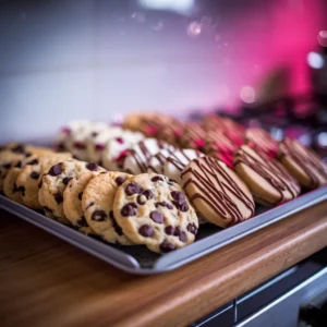 A-tray-of-small-batch-cookies-showcasing-different-variations-classic-chocolate-chip-white-chocolate-with-cranberries-and-peanut-butter-with-chocolate-drizzle