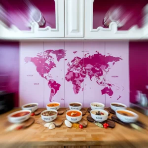 A-world-map-with-each-soup-represented-by-a-small-bowl-placed-over-its-country-of-origin-surrounded-by-their-key-ingredients